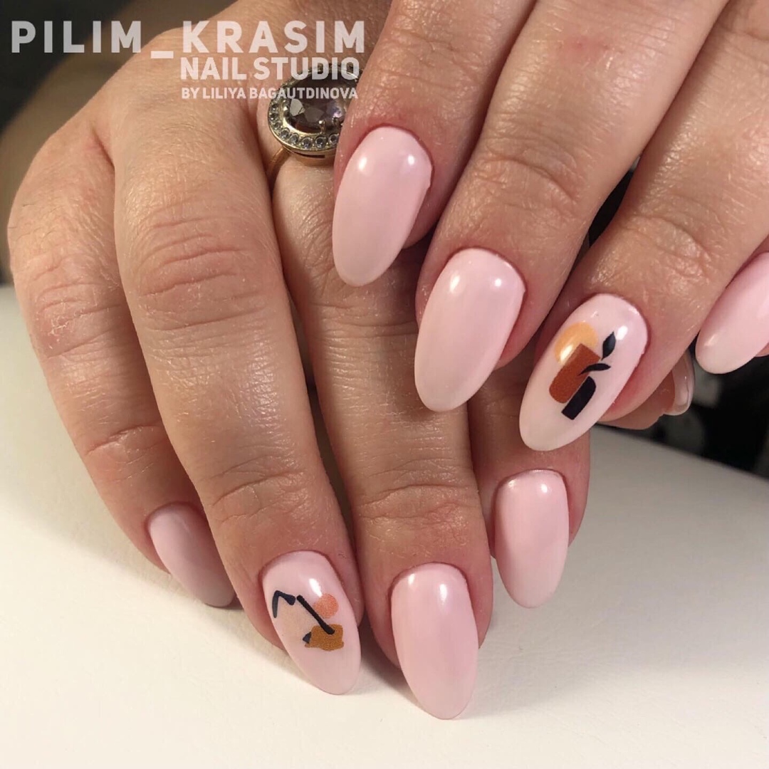 Гелевое укрепление ногтей, покрытие гель лаков, слайдер дизайн