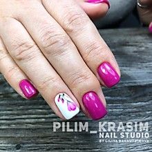 Маникюр, покрытие гель лаком, художественная роспись ногтей