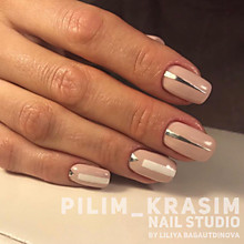 Маникюр, покрытие гель лаком, слайдер дизайн