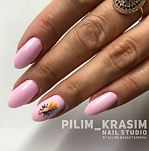 Маникюр, покрытие гель лаком, слайдер дизайн